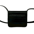 Croc Embossed Leather Gancini Crossbody