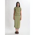Bb Wallace Ribbed Wool Trousers — Khaki