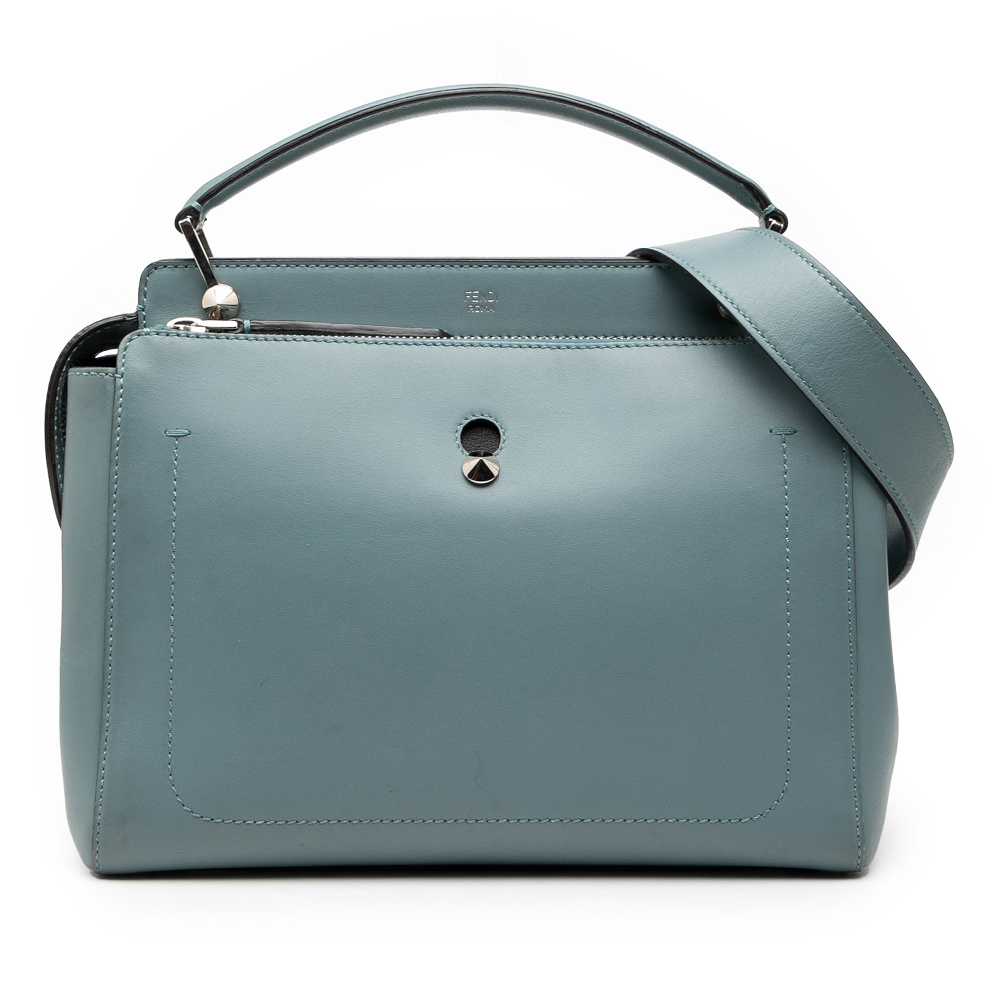 Medium Leather DotCom Satchel