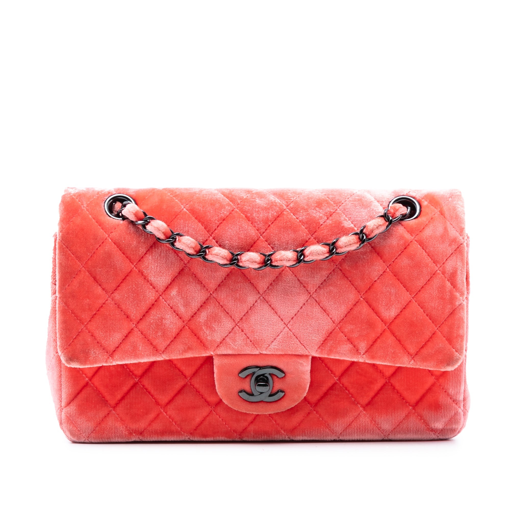Medium Classic Velvet Double Flap