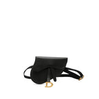 Grained Calfskin Saddle Belt Pouch