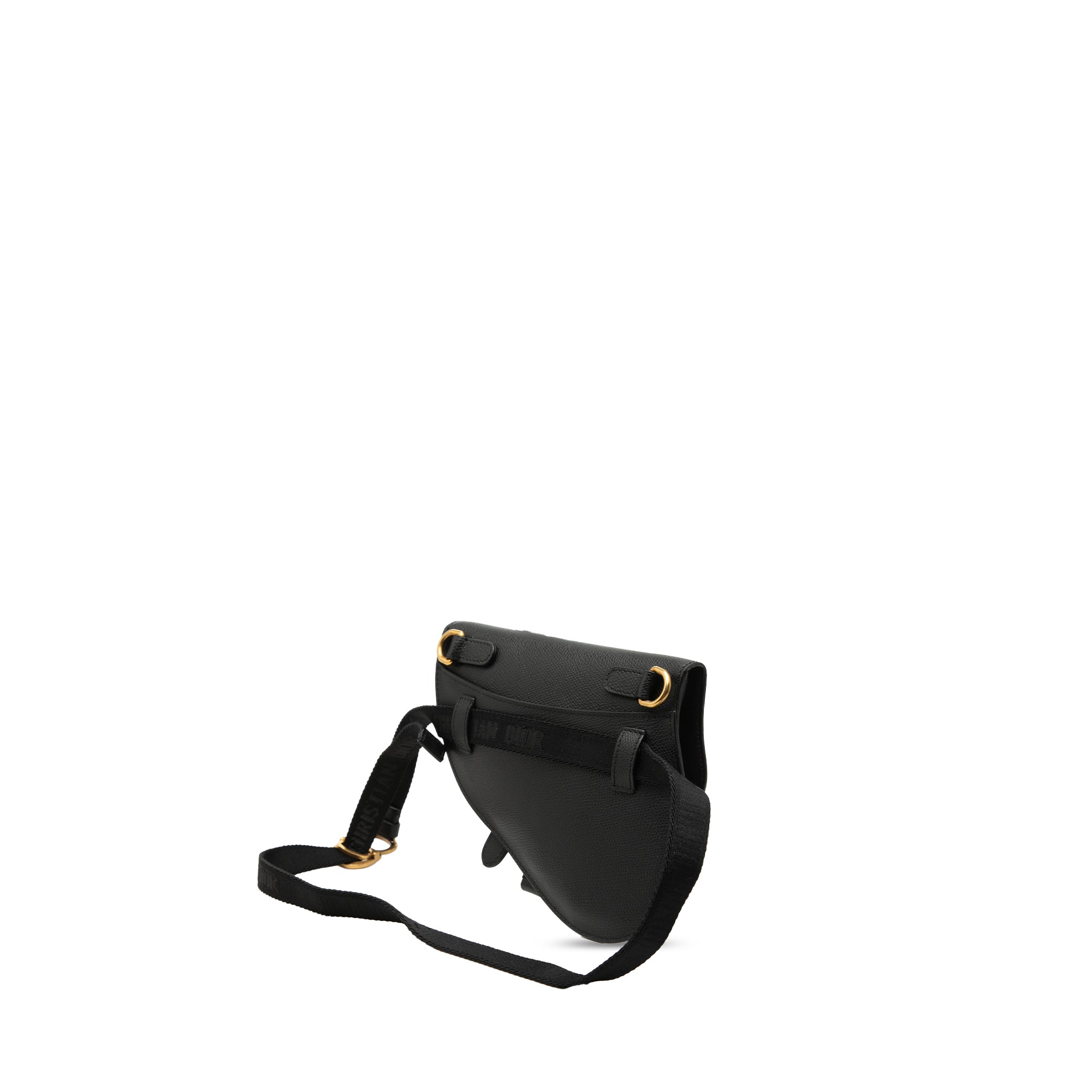 Grained Calfskin Saddle Belt Pouch