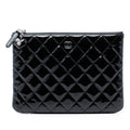 Small Quilted Patent O Case Clutch