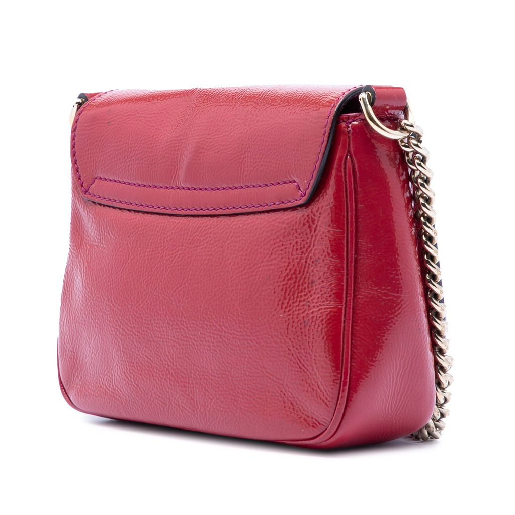 Small Patent Soho Chain Flap Crossbody