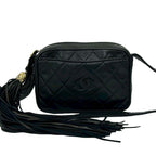 Small CC Quilted Lambskin Tassel Camera Bag