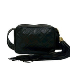Small CC Quilted Lambskin Tassel Camera Bag