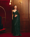 Emerald Heirloom Sari Set By KYNAH, Luxury Indian Fashion & Bridal Wear