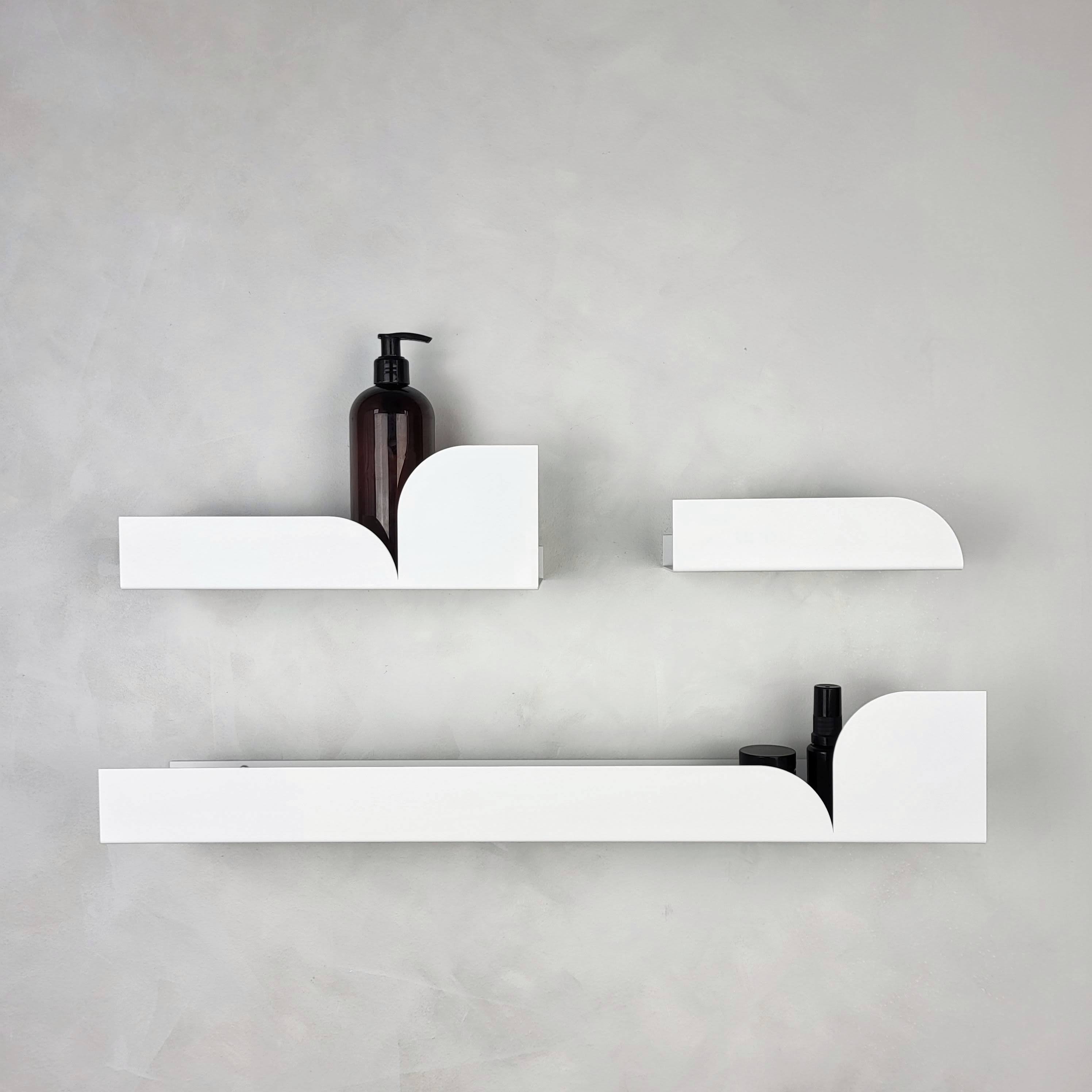 Small metal shelving unit Torino – floating shelf for bathroom and kitchen