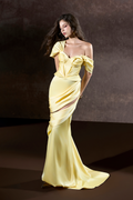 Elika Off The Shoulder One Sleeve Maxi Dress