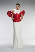 Inferno Couture Sleeveless Maxi Dress With Detachable Corset