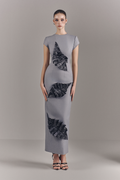 Maya Short Sleeves Bodycon Maxi Dress
