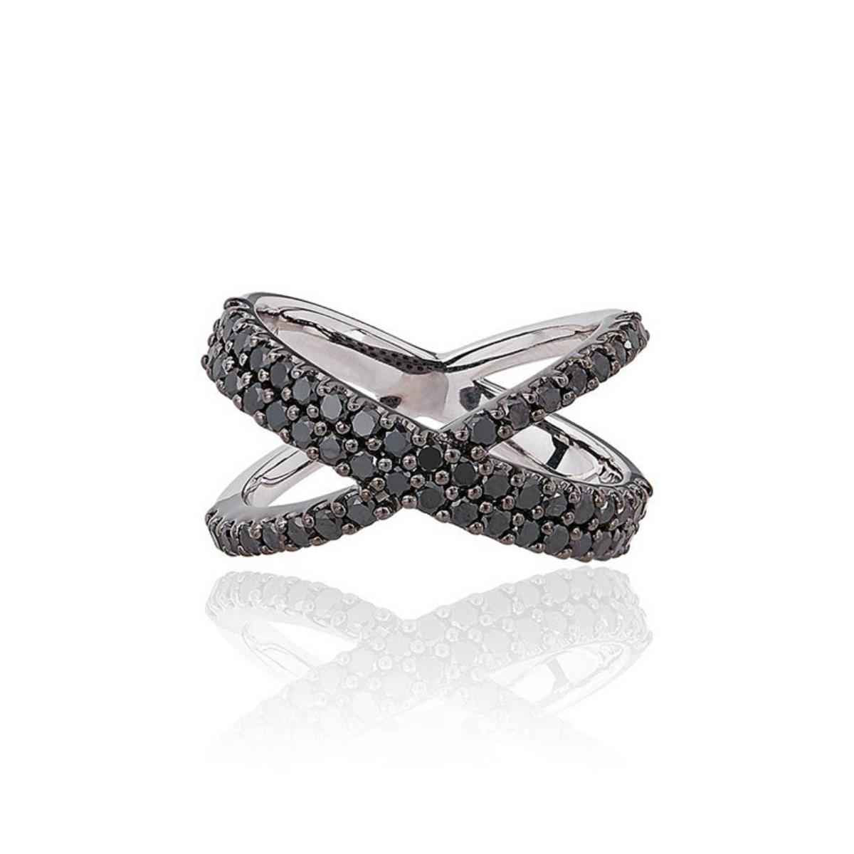 KATIA Double Black Diamond Ring By ALINKA Fine Jewellery