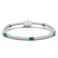 Livy Emerald and Diamond Fashion Tennis Bracelet