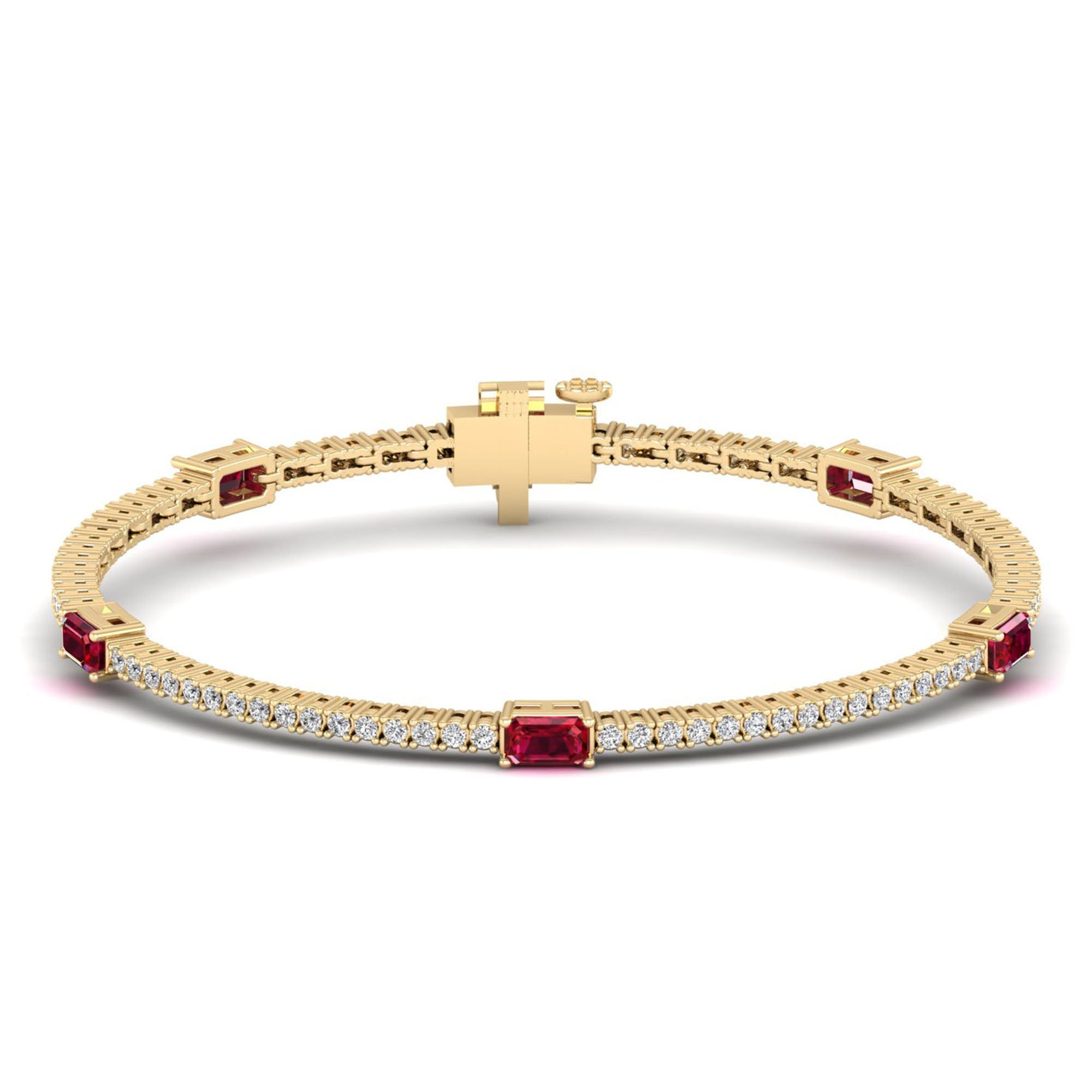 Livy Ruby and Diamond Fashion Tennis Bracelet