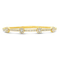 Halo Station Diamond Flex Bangle