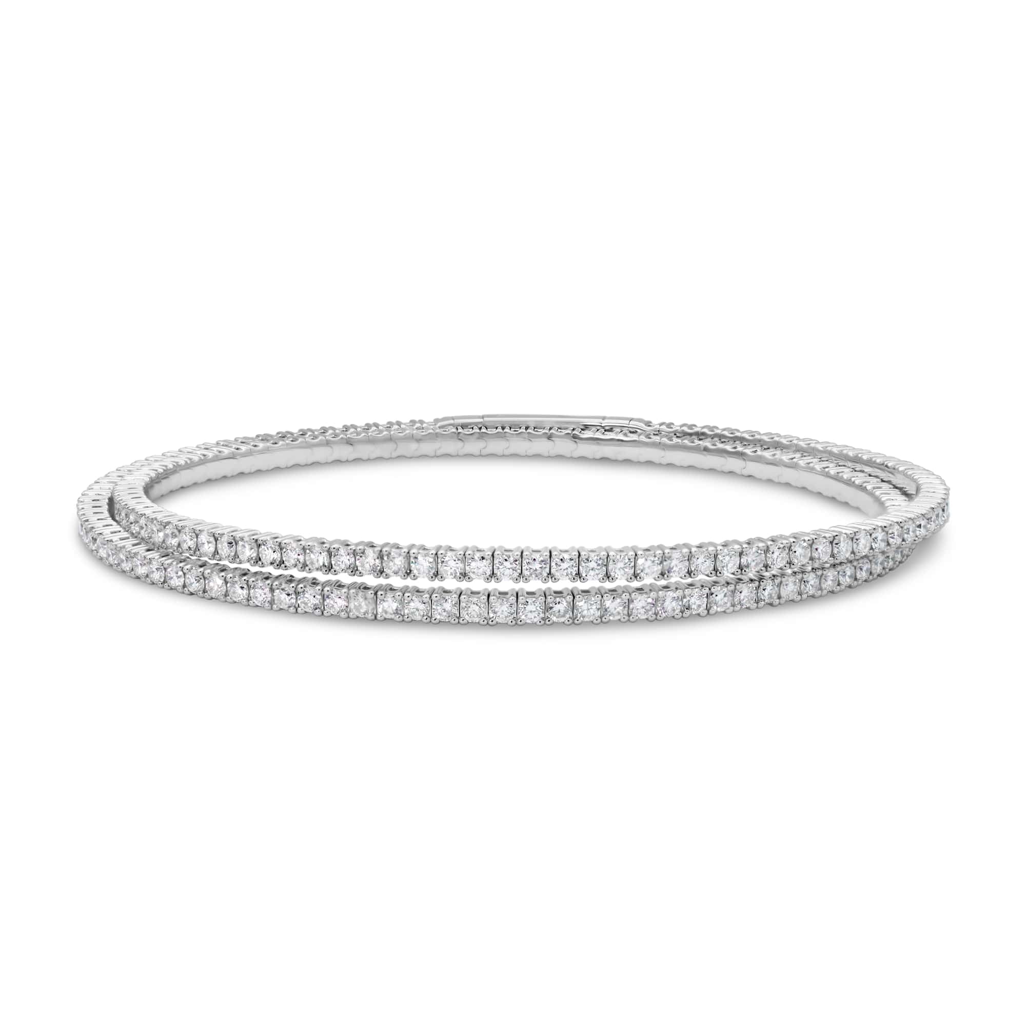Double Wrap Lab Diamond Flex Bangle
