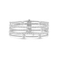 5-Row Clover Beaded Diamond Flex Bangle