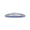 Emerald Sapphire Bezel Tennis Bracelet
