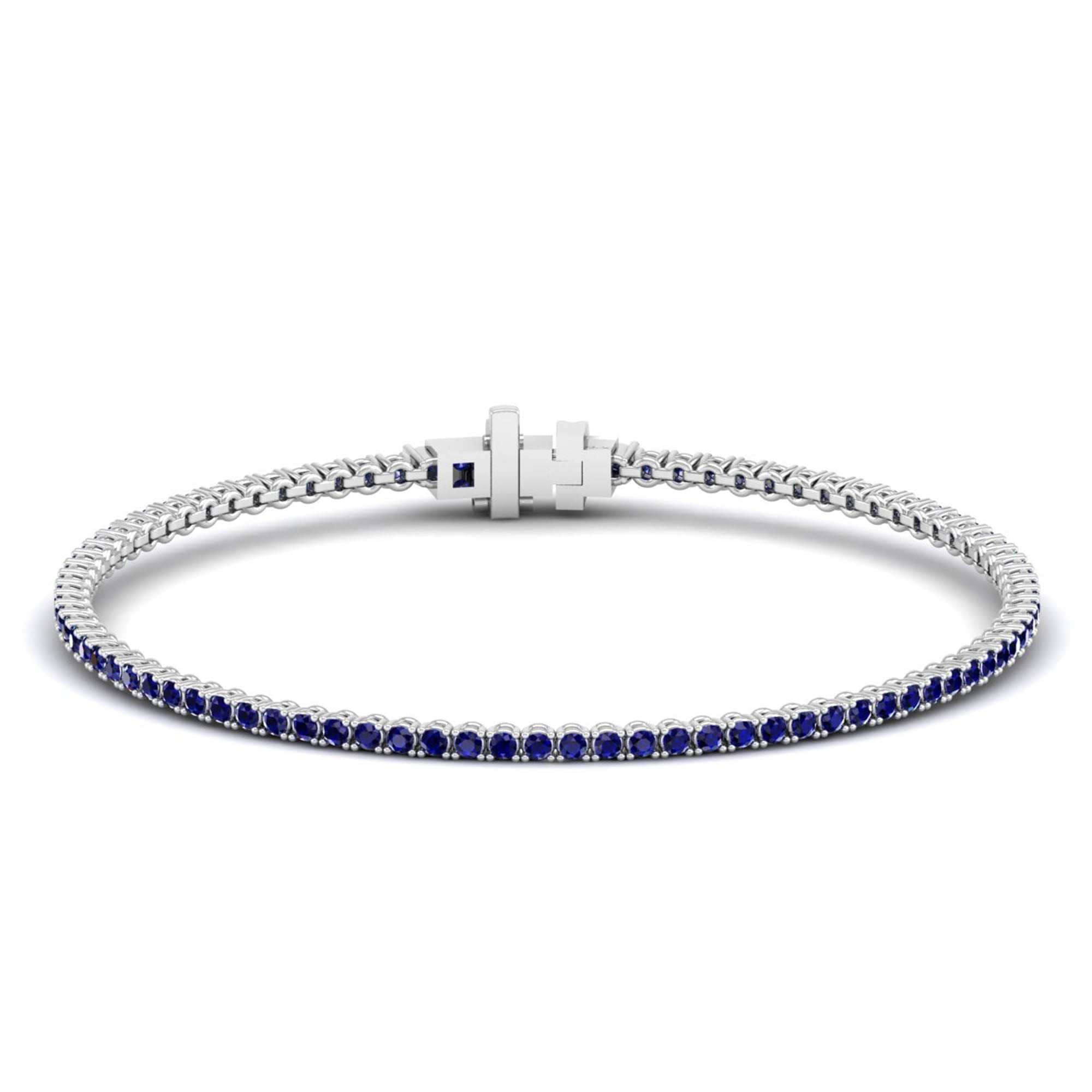 Four Prong Sapphire Tennis Bracelet