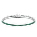 Four Prong Emerald Tennis Bracelet