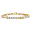 Bezel Diamond Tennis Bracelet