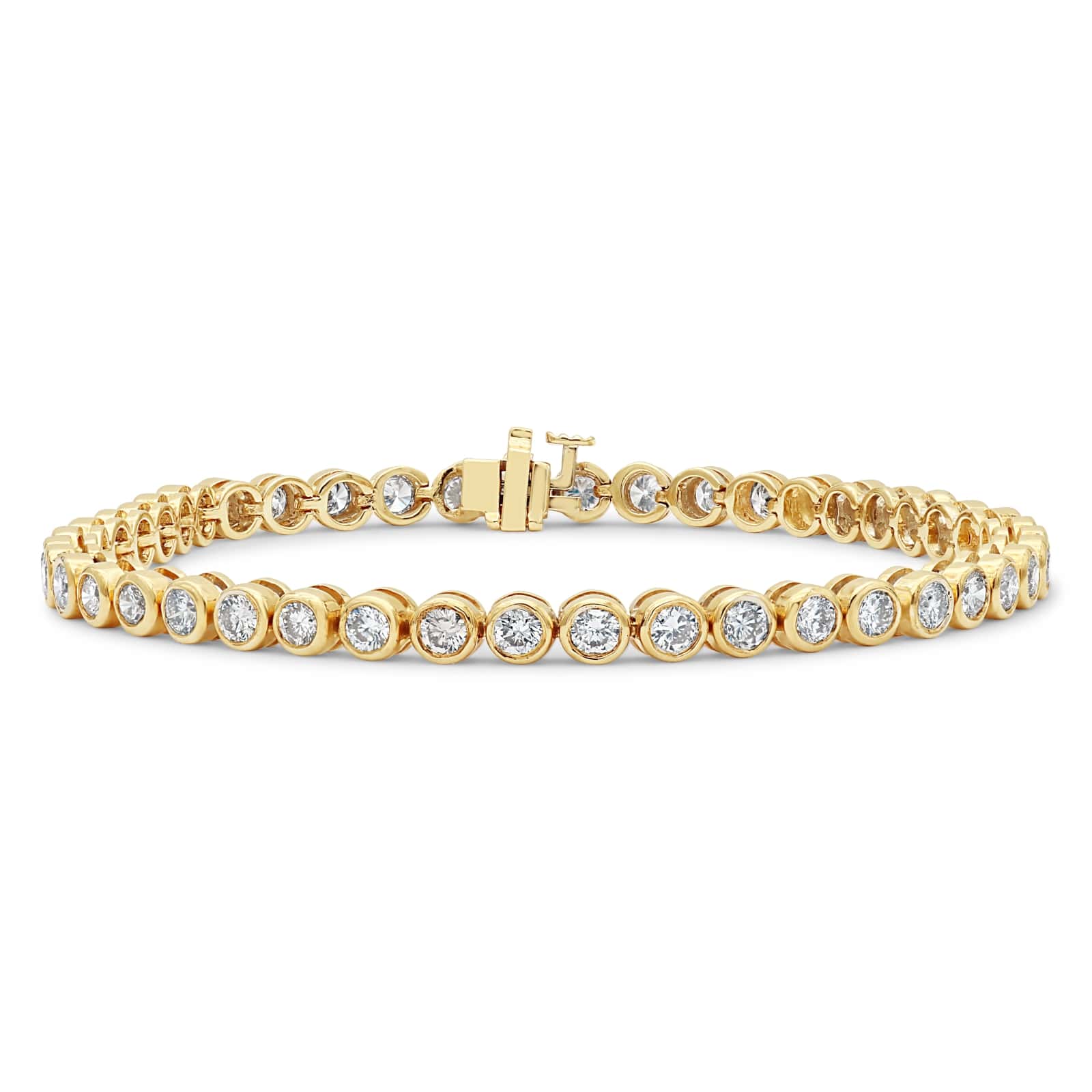 Bezel Diamond Tennis Bracelet