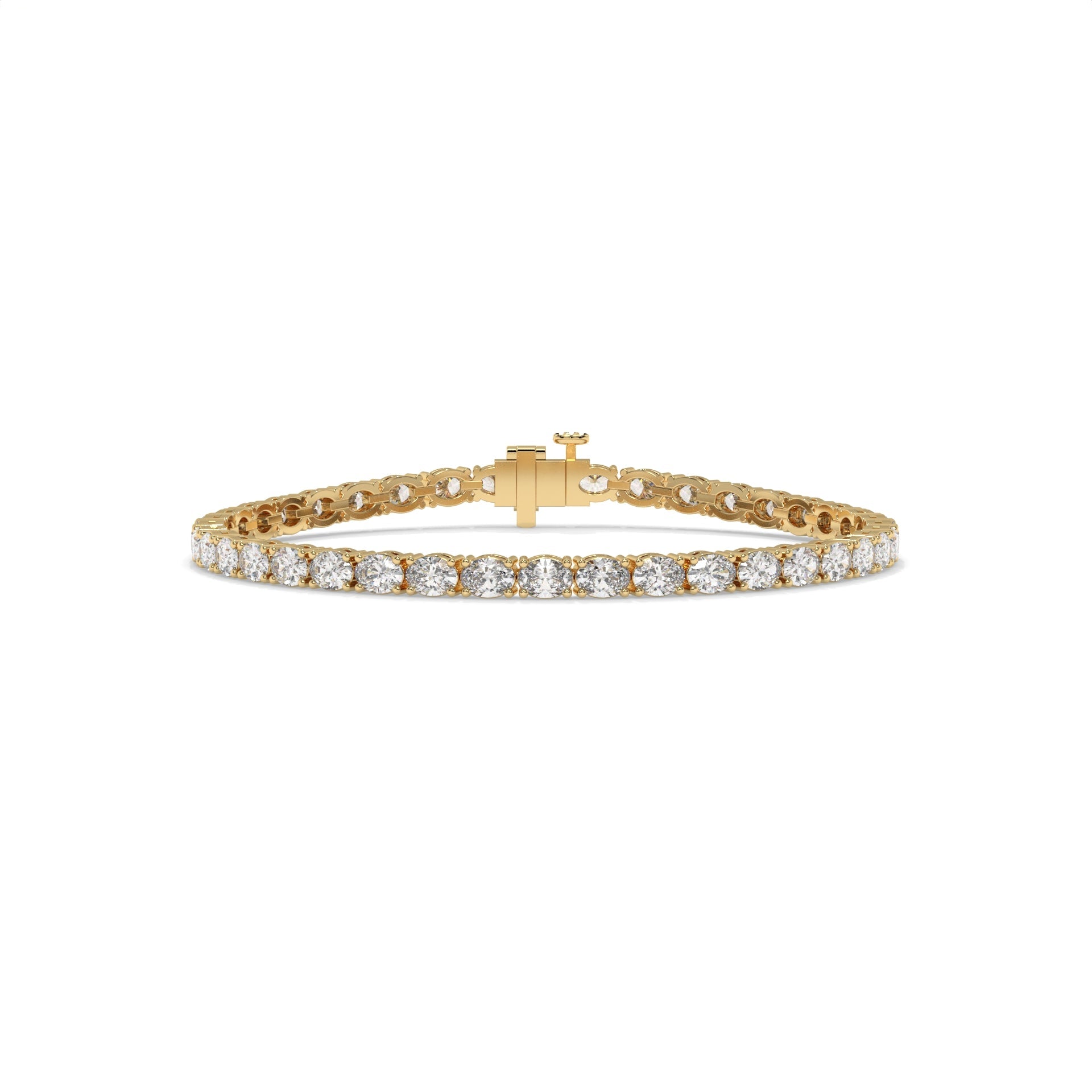 Oval Lab Diamond Tennis Bracelet