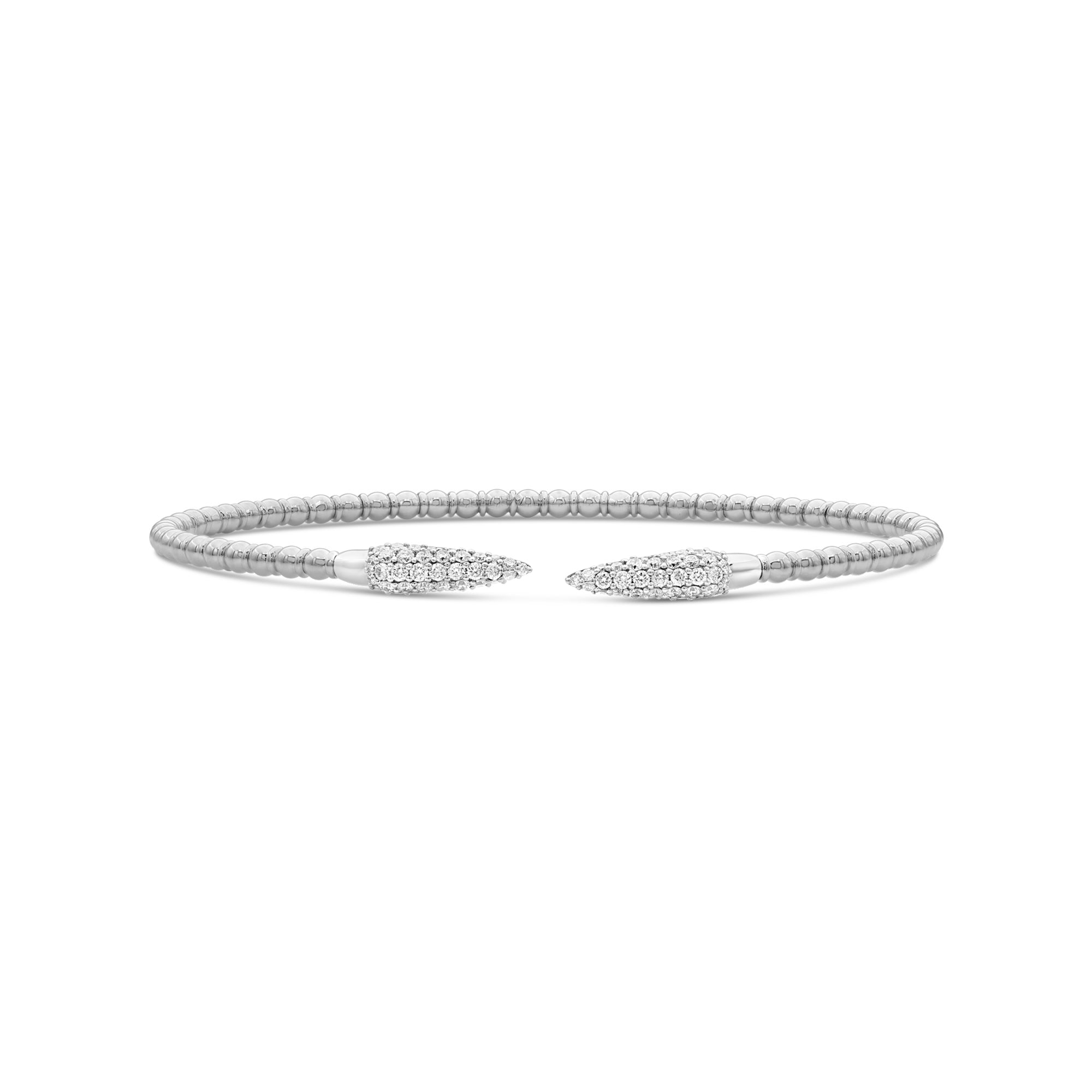 Open Beaded Flex Diamond Bangle