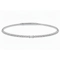 Halfway Baguette Center and Round Diamond Flex Bangle