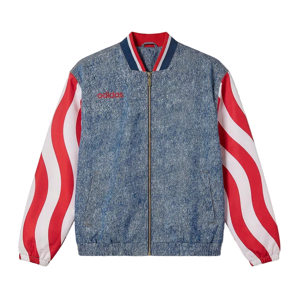 USA x Adidas Denim Graphic Track Jacket