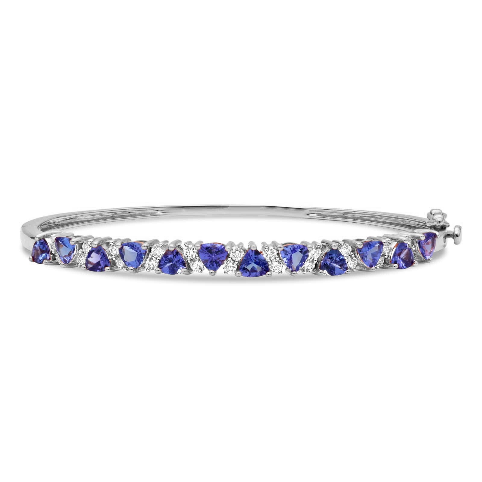 Trillion Tanzanite and Diamond Bangle