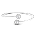 Twin Double Halo Flex Dancing Diamond Bangle