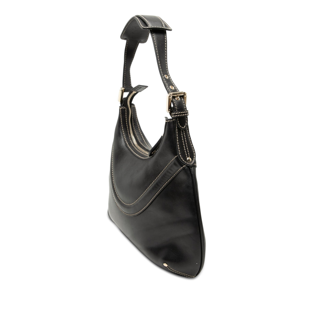 Leather Hysteria Crest Shoulder Bag