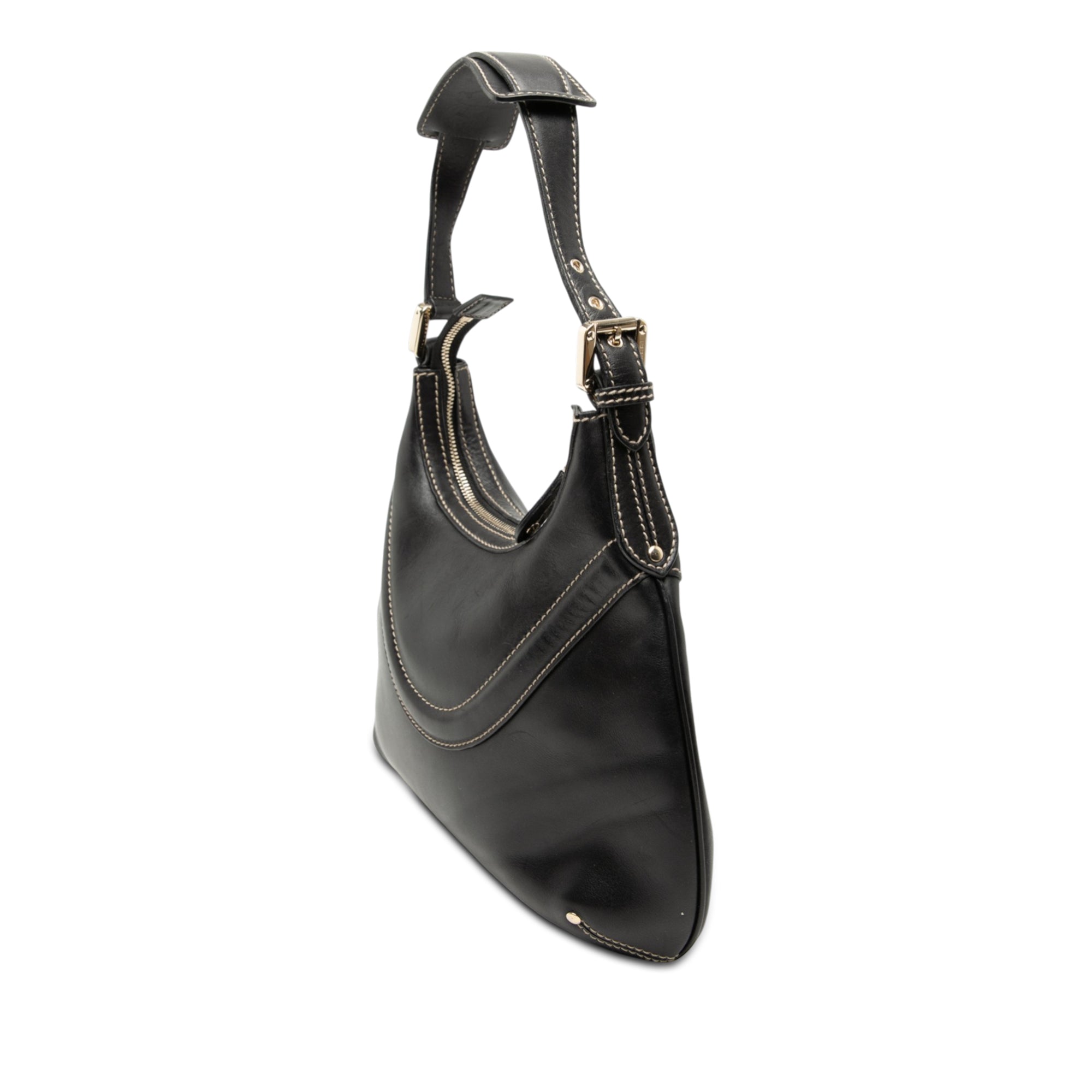 Leather Hysteria Crest Shoulder Bag