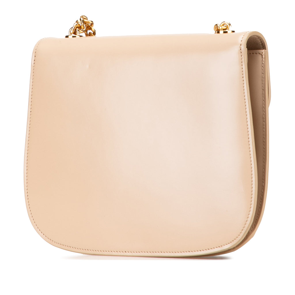 Teen Shiny Calfskin Triomphe Besace Clea Chain Crossbody
