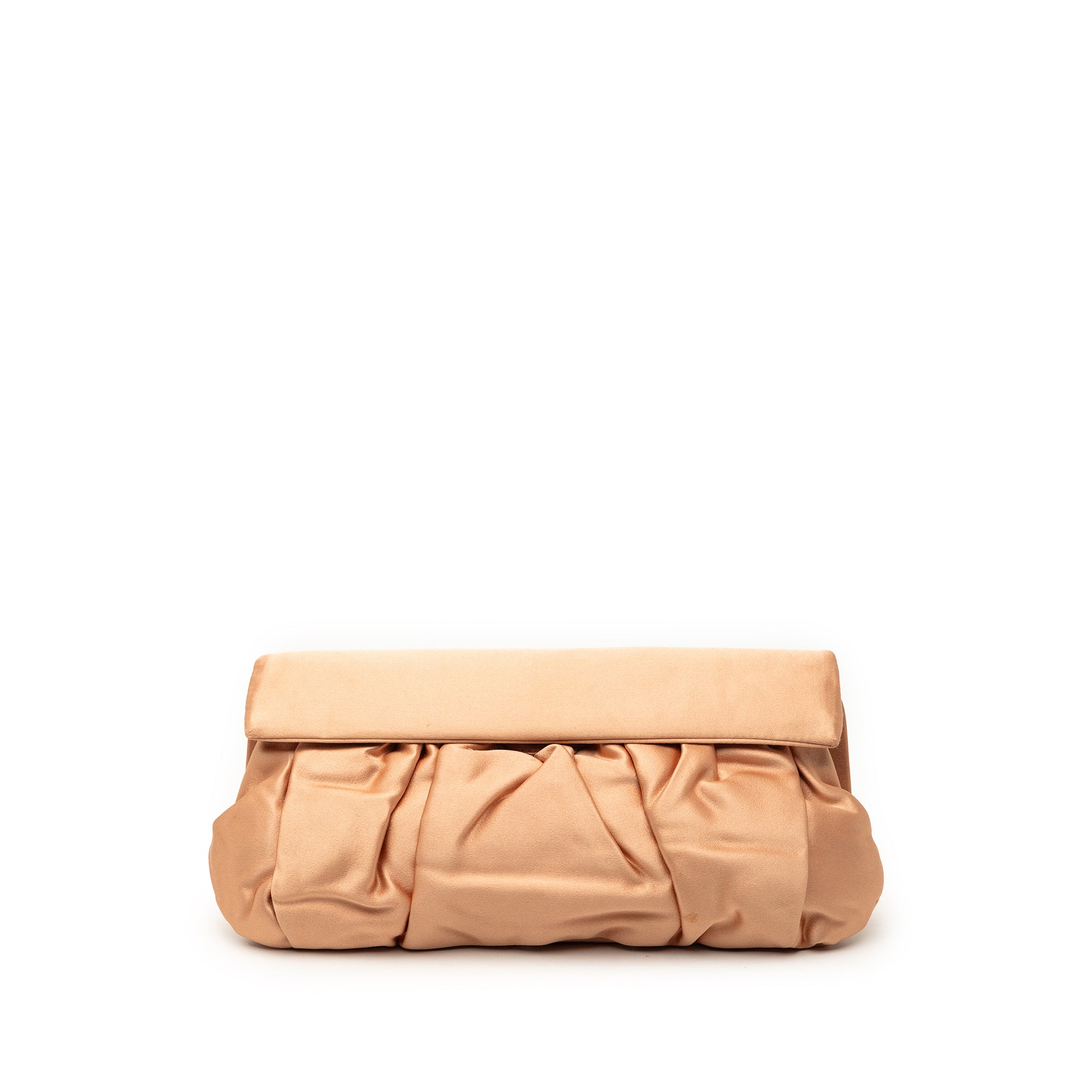 Pleated Satin Flap Clutch