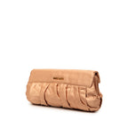 Pleated Satin Flap Clutch