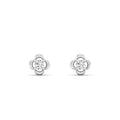 Petite Clover Diamond Stud Earrings