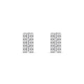 Double Row Diamond Stud Earrings