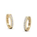 Channel Set Diamond Hoop Earrings