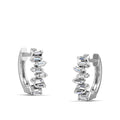 Staggered Baguette Diamond Huggie Earrings