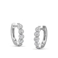 Five Stone Diamond Huggie Earrings