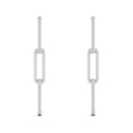 Paperclip Drop Diamond Earrings