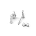 Pavé Bar Diamond Stud Earrings