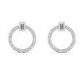 Circle Diamond Stud Earrings