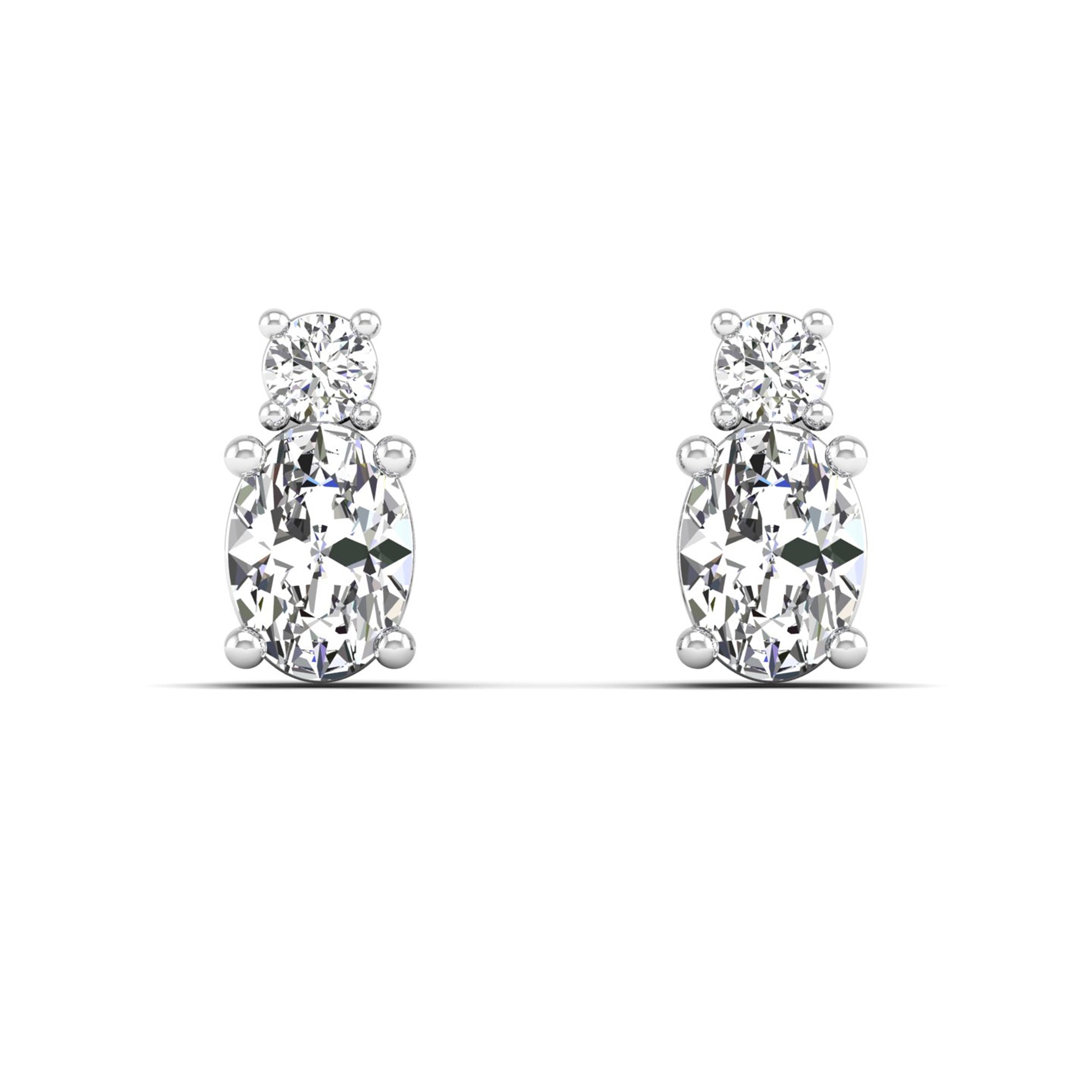 Toi et Moi Oval Lab Diamond Earrings