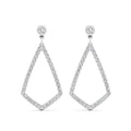 Bezel Kite Drop Diamond Earrings