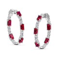 Olivia Ruby and Diamond Inside-Out Hoops