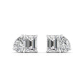 Toi et Moi Pear and Emerald Lab Diamond Earrings