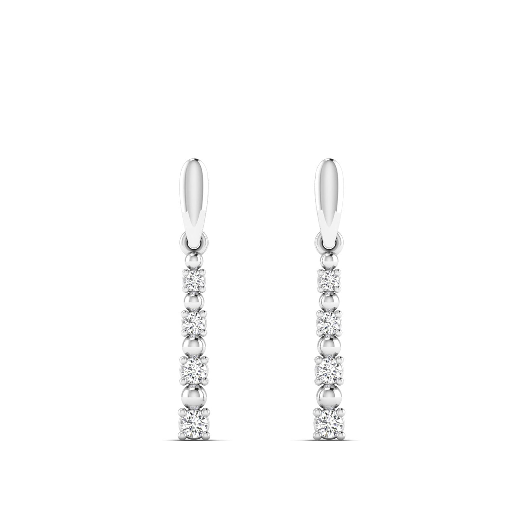 Alternating Diamond Drop Earrings